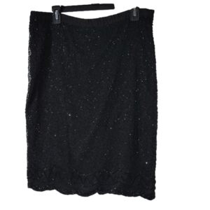 𝅺vintage beaded 100% silk skirt, size 10